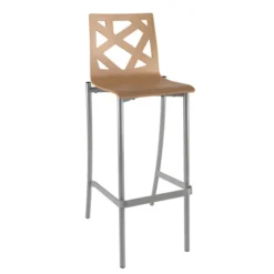 Siège haut Mozaik - h. 80 cm - 4 pieds - coque bois