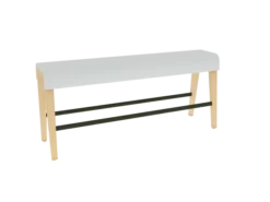Siège poutre B Free - l. 160 x h. 72 cm - textile enduit - piétement bois