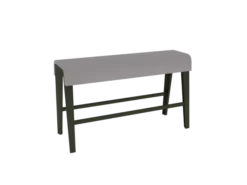 Siège poutre B Free - l. 120 x h. 72 cm - textile enduit - piétement aluminium
