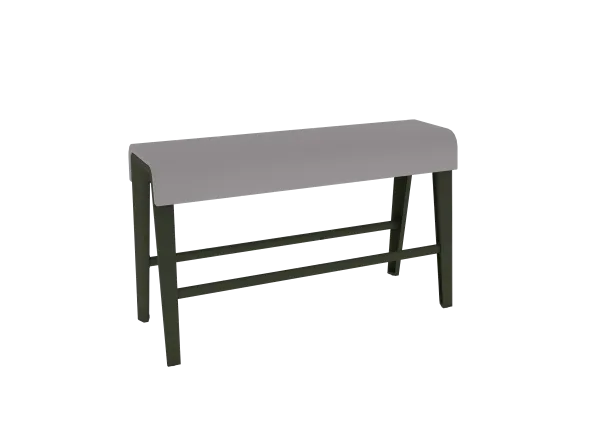 Siège poutre B Free - l. 120 x h. 72 cm - textile enduit - piétement aluminium