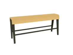 Siège poutre B Free - l. 160 x h. 72 cm - textile enduit - piétement aluminium