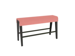 Siège poutre B Free - l. 120 x h. 72 cm - textile enduit - piétement bois