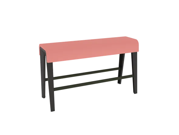 Siège poutre B Free - l. 120 x h. 72 cm - textile enduit - piétement bois