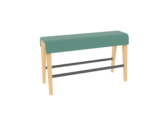Siège poutre B Free - l. 120 x h. 72 cm - tissu G - piétement bois