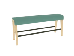 Siège poutre B Free - l. 160 x h. 72 cm - tissu G piétement bois