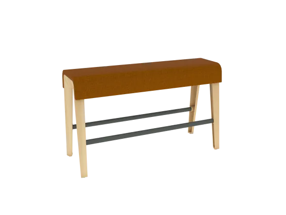 Siège poutre B Free - l. 120 x h. 72 cm - tissu S - piétement bois