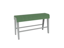 Siège poutre B Free - l. 120 x h. 72 cm - tissu S - piétement aluminium