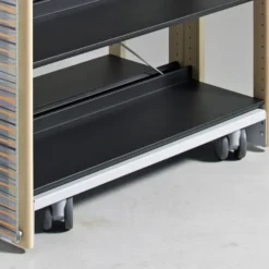Socle 4 roulettes pour structure double face Majeo - l. 60 cm