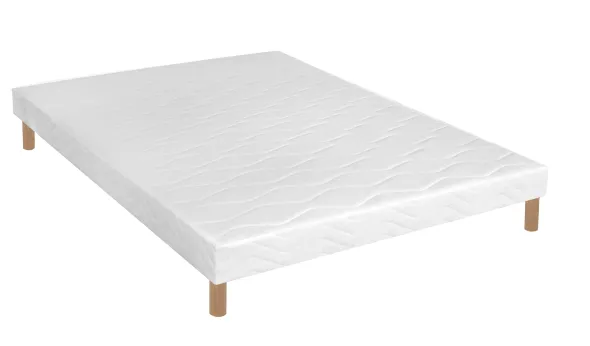 Sommier tapissier - pour matelas 160 x 200 cm -anti punaises de lit, anti-acarien et antibactérien - sans pieds