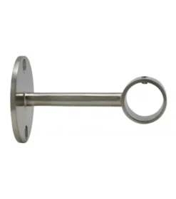 Support plafond pour tringle ronde - acier nickel brossé - l'unité