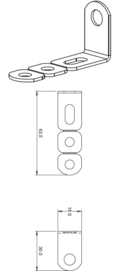 Système de fixation murale pour rayonnage simple face