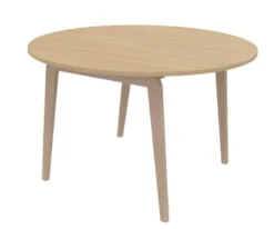 Table Adell - Ø 120 cm - 4 pieds - hêtre verni naturel