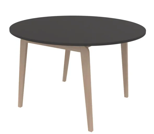 Table Adell - Ø 120 cm - 4 pieds - hêtre verni naturel