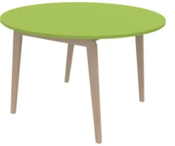Table Adell - Ø 120 cm - 4 pieds - hêtre verni naturel