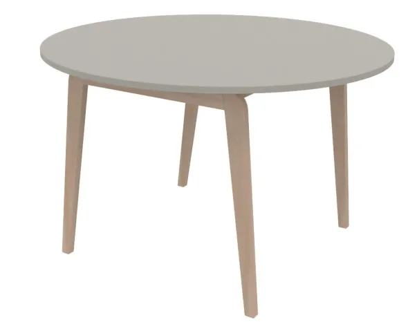 Table Adell - Ø 120 cm - 4 pieds - hêtre verni naturel