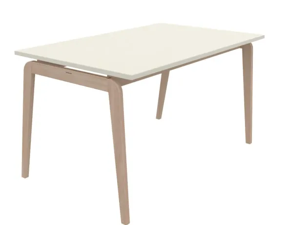 Table Adell - 140 x 80 cm - 4 pieds - hêtre verni naturel