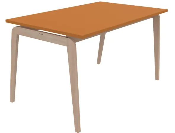 Table Adell - 140 x 80 cm - 4 pieds - hêtre verni naturel