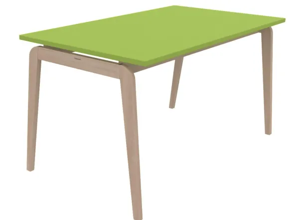 Table Adell - 140 x 80 cm - 4 pieds - hêtre verni naturel