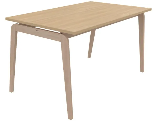 Table Adell - 140 x 80 cm - 4 pieds - hêtre verni naturel