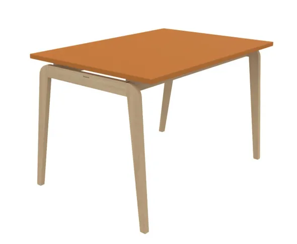 Table Adell - 120 x 80 cm - 4 pieds - hêtre verni naturel