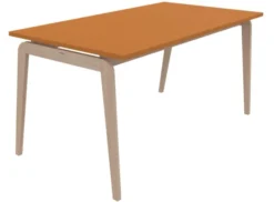 Table Adell - 160 x 80 cm - 4 pieds - hêtre verni naturel