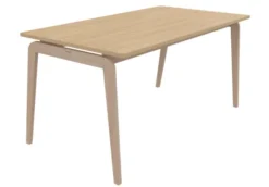 Table Adell - 160 x 80 cm - 4 pieds - hêtre verni naturel