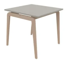 Table Adell - 80 x 80 cm - 4 pieds - hêtre verni naturel