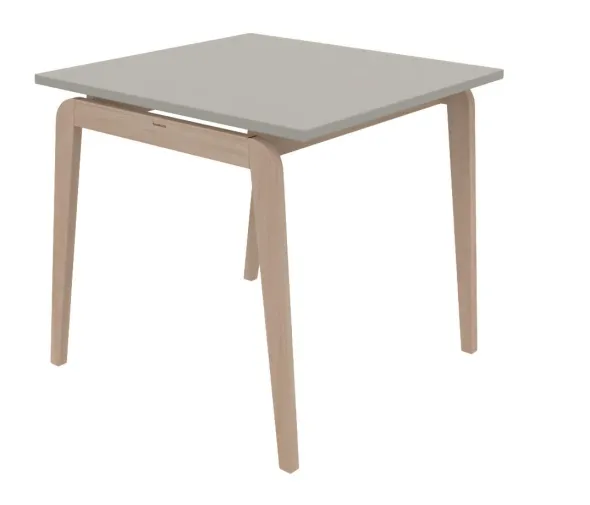 Table Adell - 80 x 80 cm - 4 pieds - hêtre verni naturel