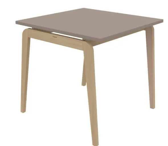 Table Adell - 80 x 80 cm - 4 pieds - hêtre verni naturel