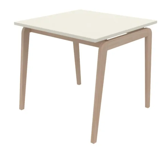 Table Adell - 80 x 80 cm - 4 pieds - hêtre verni naturel