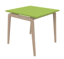 Table Adell - 80 x 80 cm - 4 pieds - hêtre verni naturel