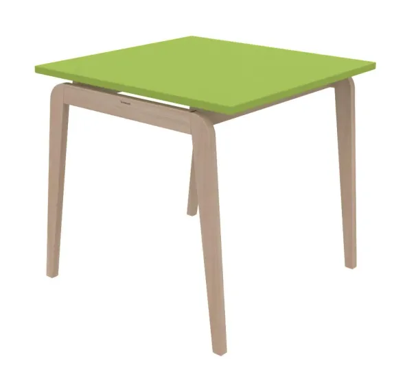 Table Adell - 80 x 80 cm - 4 pieds - hêtre verni naturel