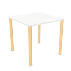 Table ARN 80 x 80 cm - 4 pieds bois