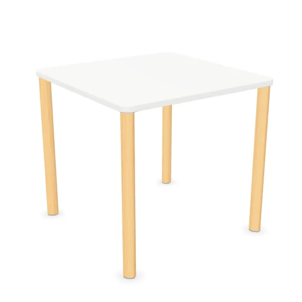 Table ARN 80 x 80 cm - 4 pieds bois