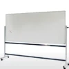 Tableau pivotant horizontal 2 faces magnétiques - 120 x 240 cm - piétement mobile - avec auget