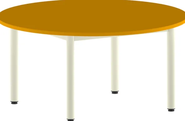 Table Bandana - Ø 120 cm - 4 pieds époxy - plateau stratifié antibruit - taille 3