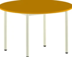 Table Bandana - Ø 120 cm - 4 pieds époxy - plateau stratifié antibruit - taille 6