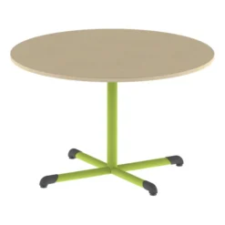 Table Bandana - Ø 120 cm - piétement central époxy - plateau stratifié - taille 6