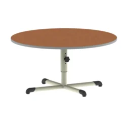 Table Bandana - Ø 120 cm - piétement central époxy - plateau softop - réglable en hauteur - T 1 à 3