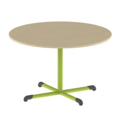 Table Bandana - Ø 120 cm - piétement central époxy - plateau antibruit stratifié - taille 6