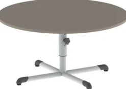 Table Bandana - Ø 120 cm - piétement central époxy - plateau stratifié - réglable en hauteur - T 1 à 3