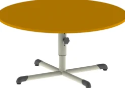 Table Bandana - Ø 120 cm - piétement central époxy - plateau stratifié - réglable en hauteur - T 1 à 3