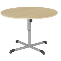 Table Bandana - Ø 120 cm - piétement central époxy - plateau stratifié - réglable en hauteur - T 4 à 6