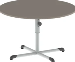 Table Bandana - Ø 120 cm - piétement central époxy - plateau stratifié - réglable en hauteur - T 4 à 6