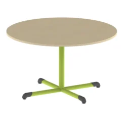 Table Bandana - Ø 120 cm - piétement central époxy - plateau antibruit stratifié - taille 5