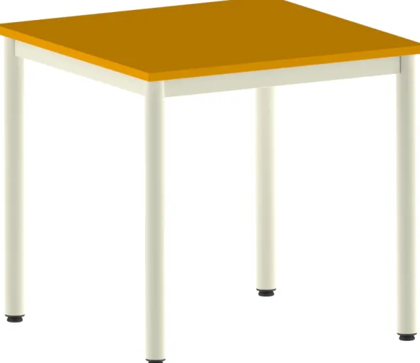 Table Bandana - 80 x 80 cm - 4 pieds époxy - plateau stratifié - taille 6