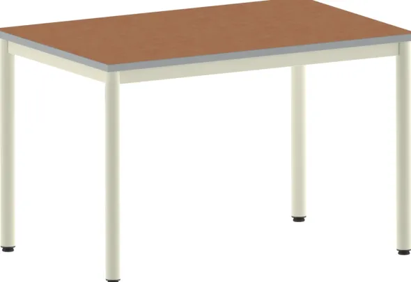 Table Bandana - 120 x 80 cm - 4 pieds époxy - plateau softop - chants ABS gris - T6