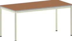 Table Bandana - 160 x 80 cm - 4 pieds époxy - plateau softop - chants ABS gris - T6