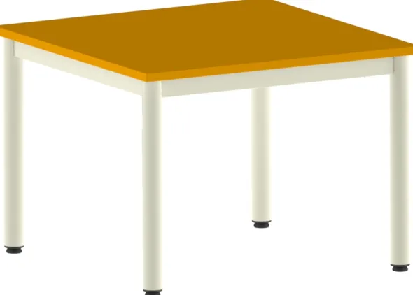 Table Bandana - 80 x 80 cm - 4 pieds époxy - plateau stratifié antibruit - taille 3