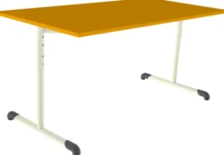 Table Bandana - 160 x 80 cm - piétement à dégagement latéral époxy - plateau stratifié - réglable en hauteur - T 3 à 6